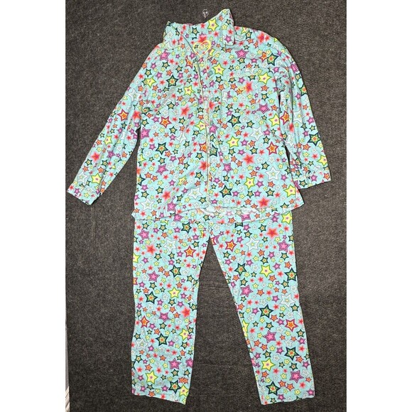 Victorias Secret Afterparty Flannel Pajama Set Pajamas Large, vintage Y2K - Picture 1 of 9